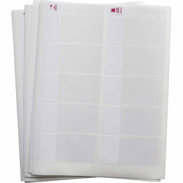 JetTab Self-Laminating Vinyl Lbls 3.75 in H x 1.8 in W White, Clear 50/PK